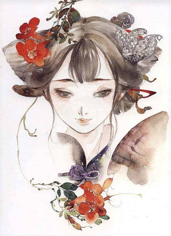 古典仕女插画——花·女词【第一卷】春之卷...