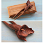 Calla hair fork from Rosewood by WoodBerryArt. #wooden flower hair fork #carved flower for hair #floral hair accessories
