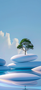 lingyugg_A_serene_blue_sky_background_with_the_silhouette_of_an_bdea5b94-d1d3-4771-bd0b-5c3b5112cc57.png (736×1600)