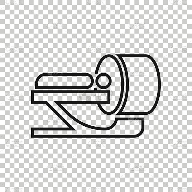 放射科专家,绘画插图,mri扫描仪,ct检查,计算机图标,矢量,扁平化设计,白色,分离着色,商务