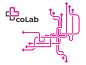 Some further development on this concept for Kelowna's premiere coworking space - coLab -  interior wayfinding.

In the final version these arrows would be wrapping around a corner, as well as being colour coded for each destination.