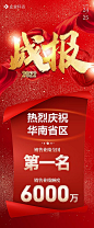 【素材能量站】海报  战报 喜报 捷报  销售业绩 数据 排名 丝绸|980370 