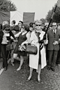 Henri Cartier-Bresson. Demonstration for de Gaulle on Champs-Élysées, Paris. 1968 | MoMA