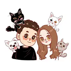 每日插画推荐 超萌全家福系列 via：陳-木-杉 ​​​​