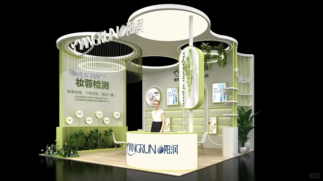 上海美容展小清新的展台设计搭建案例分享 ...
