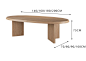 MOANRO北欧侘寂风橡木实木餐桌椅组合家用小户型简约长方形饭桌子-淘宝网