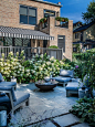 Bluestone Irving Park : Cozy, inviting and functional, this back yard enclave in the Irving Park section of Chicago features two bluestone patios and a pergola with exceptional detail.   One patio has an open area for