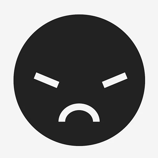 生气恼怒表情图标_88ICON https://88icon.com 生气 恼怒 表情 脸 皱眉 鬼脸 不高兴 不安 圆形黑色表情-花瓣网