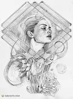 Florencia Mir 手绘铅笔时尚插画