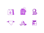 Random Icons cooking money medicine bad shopping tea sushi illustration icons icon