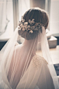 wedding veil and flowers: 