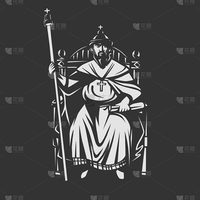 俄罗斯,王座,神,年龄,成年的,头发,家...