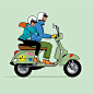 VESPA - 디지털 아트, 일러스트레이션 : VSEPAPersonal Work2018 instagram @JINGOO www.kangjingoo.com  