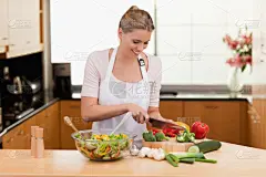 蔬菜,切片食物,女人,美,水平画幅,素食,美人,膳食,夏天,白人