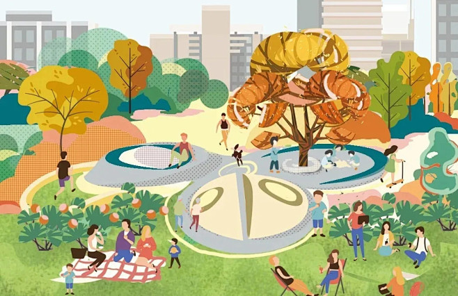 插画风效果图