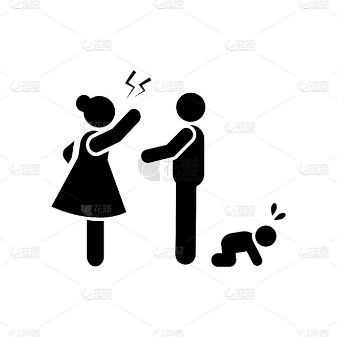愤怒，家庭，消极，争吵图标。父图标的元素。优质的图形设计图标。标志和符号收集图标为网站，网页设计