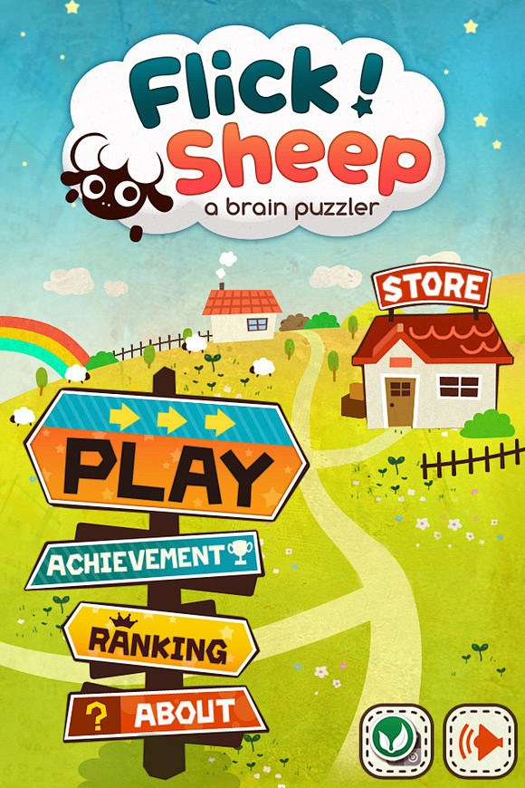 Flick Sheep!手机游戏界面_游...