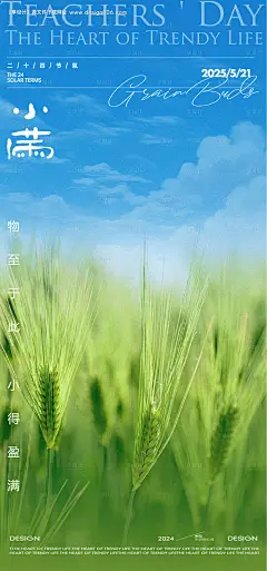 源文件下载【地产小满节气海报】编号：68200030741566393