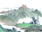 中国古风水墨山水免扣PNG透明图片 插画后期美化PS设计素材 (364)