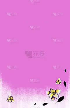 手绘背景与花