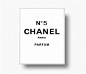 其中可能包括：a white poster with the words no 5 chanel paris parfum on it