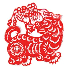 后  - 源文件下载【酷图网】狗,生肖狗,十二生肖,动物,剪纸,窗花,矢量图,线描,设计,