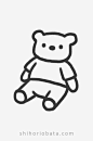 teddy bear drawing lineart