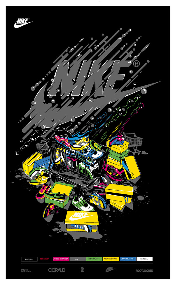 Nike T-shirts耐克T恤插画创...