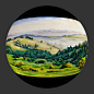 PaintingModernArtImpressionistPasture001_sphere