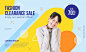Vector fashion sale banner template