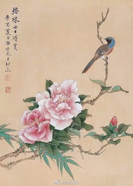 田世光花鸟工笔画 田世光（1916—1999年），祖籍山东乐陵，世居北京西海淀六郎庄。师承张大千、赵梦朱、吴镜汀、于非闇、齐白石诸先生。早年拜 ...