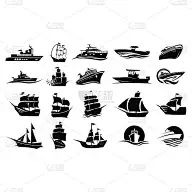 白色背景上的船号