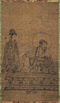 南宋 佚名 维摩居士图轴74x43日本京都国立博物馆