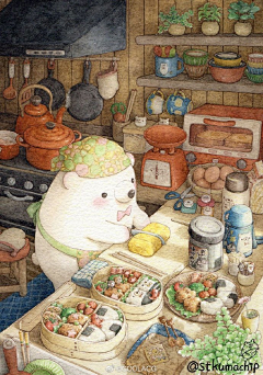 哦哇井采集到可爱插画