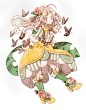 一组漫画美少女~  作者： 日本插画师上倉エク ​ ​​​​