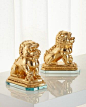 Golden Foo Dogs, Set of 2@北坤人素材