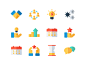 Work Productivity Icons A (Flat)
