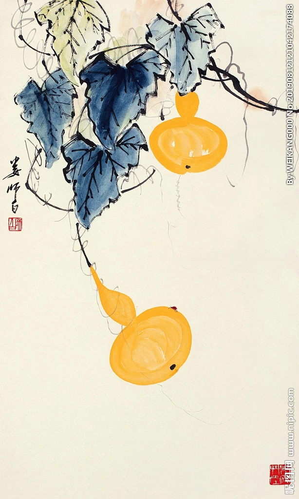 国画葫芦-花瓣网