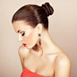 Portrait of beautiful brunette woman with earring. Perfect makeu by Oleg Gekman on 500px