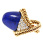 BOUCHERON Paris Lapis and Diamond Gold Ring  