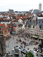 Ghent from above 1 - Belgium by wildplaces