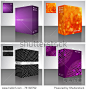 Software package box. Product vector design.