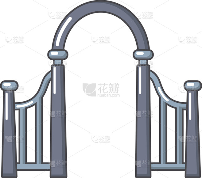 金属,拱门,图标,漫画,分离着色,传统,建筑外部,外立面,砖,弯曲