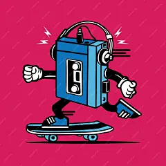 老式磁带音乐播放器滑板设计