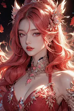 AI壁纸｜水晶魅力美少女，光芒四溢，附咒语
