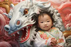 龙年生肖龙宝宝婴儿插画