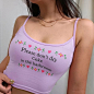 The Summer Pink Crop Top Female is a cute crop top that you can wear anytime you want to step out of your house. This cute top is perfect for those random outings. It comes in 4 different shades: pink, purple, white, and yellow, and with different letteri