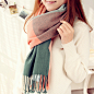 2012围巾韩国秋冬女士毛线围脖 披肩两用超长格子秋冬围巾