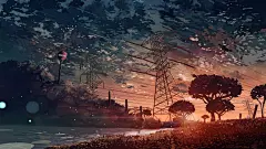 唯美治愈动漫插画高清桌面壁纸