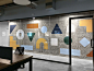 A mural designed & painted for Industrious in Minneapolis